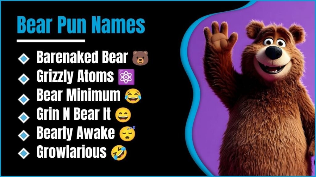 420+ Bear Pun Names That Are Beary Funny 🐻😂 You Won't Believe These Clever Picks